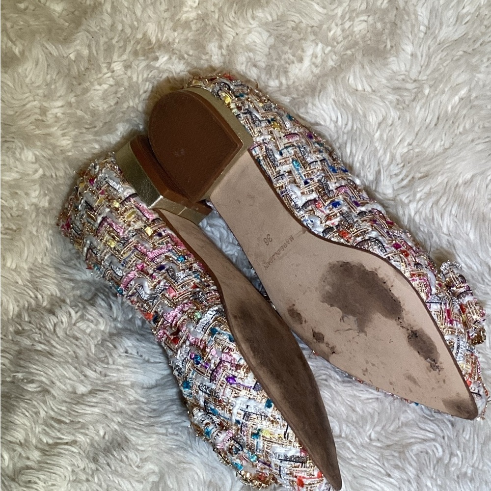 Elia B Anthropologie Tweed womens Ballet Flats shoes size 6 - Picture 8 of 8